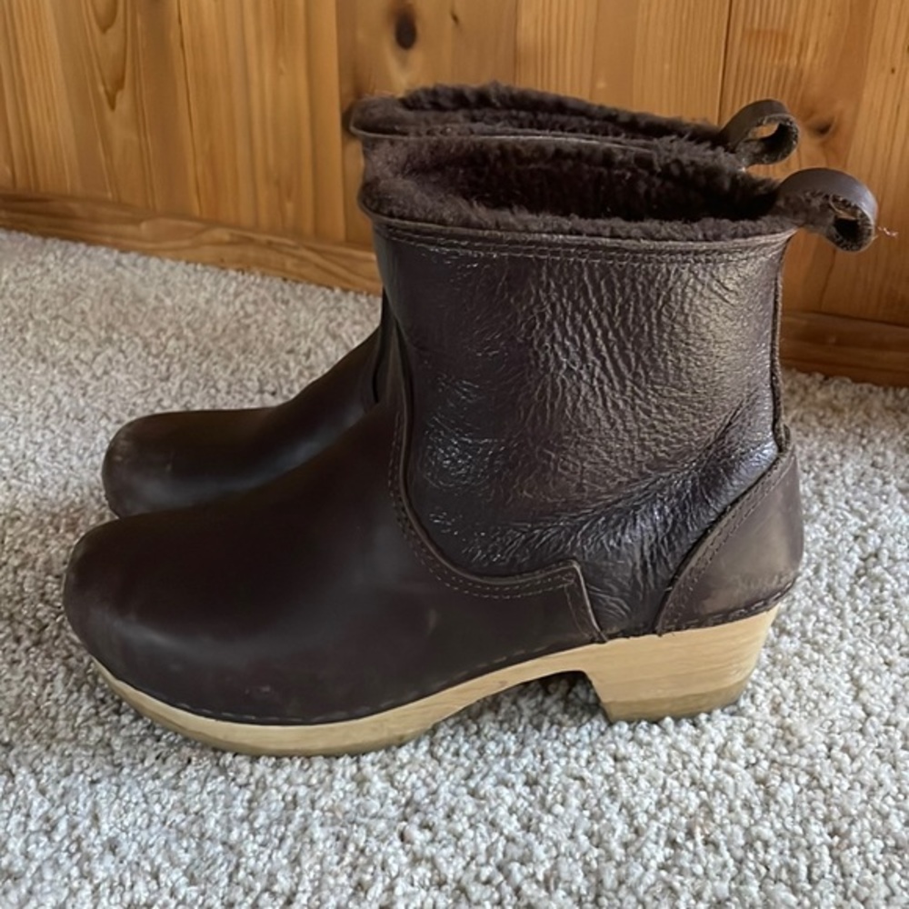 No.6 5" Pull On Mid Heel Shearling Boot 40